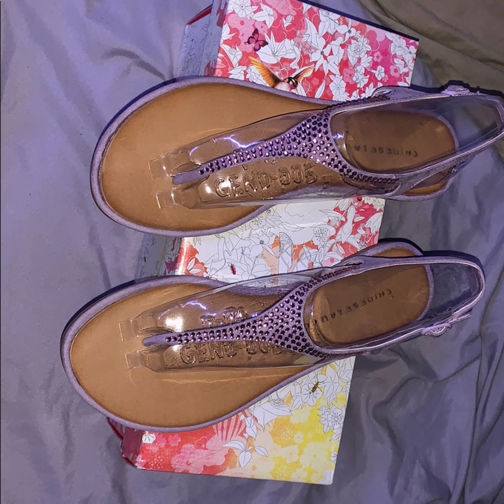 Purple sandals